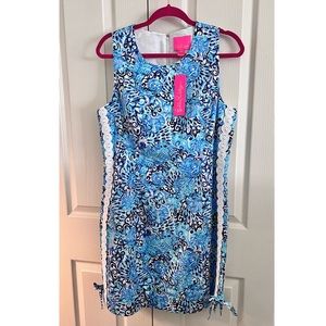 Lilly Pulitzer Mila Stretch Shift in “Light Aqua Spritz”